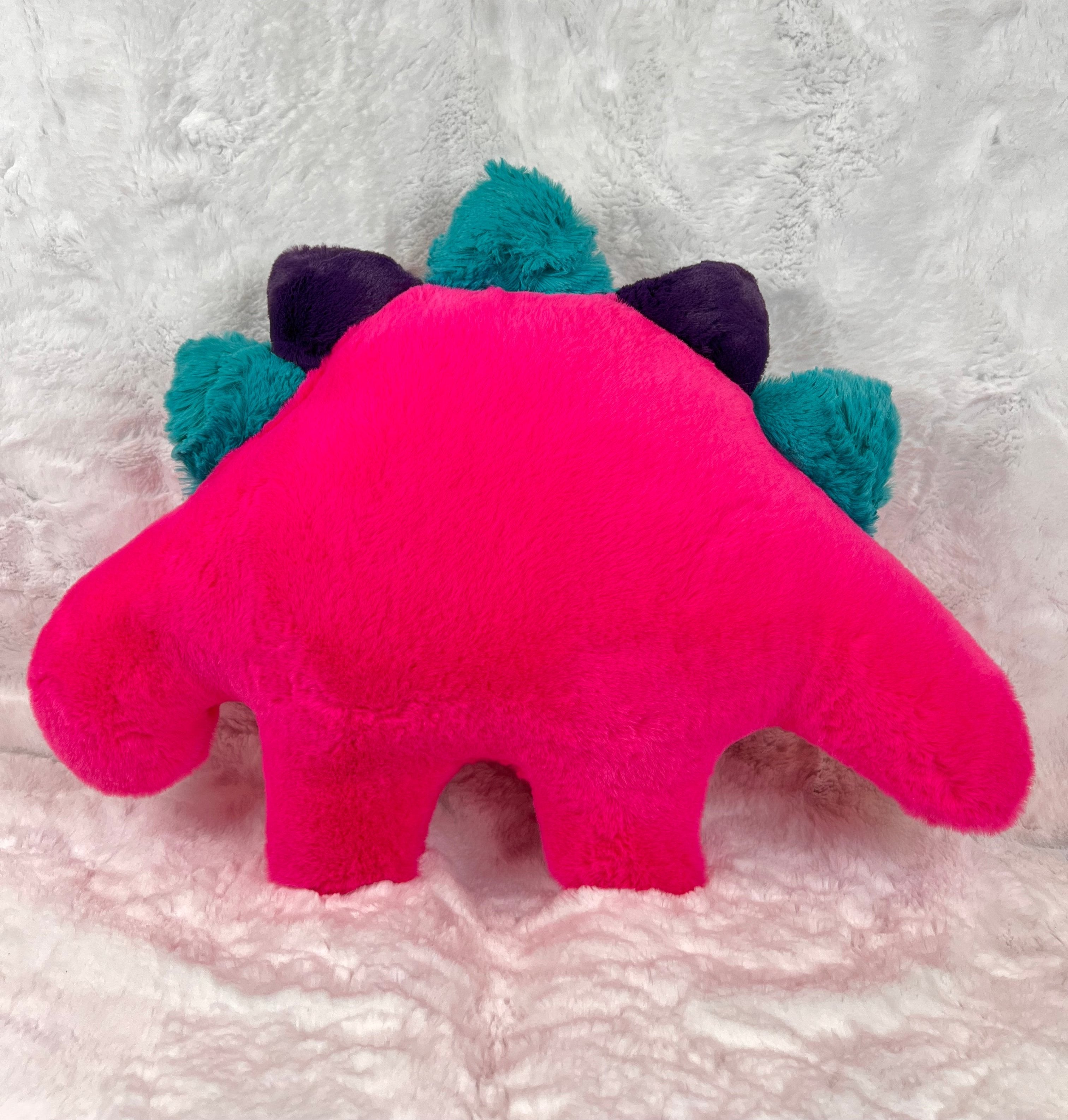 Cerise Seal Dinosaur Stuffie Ready to Ship Country Stitched