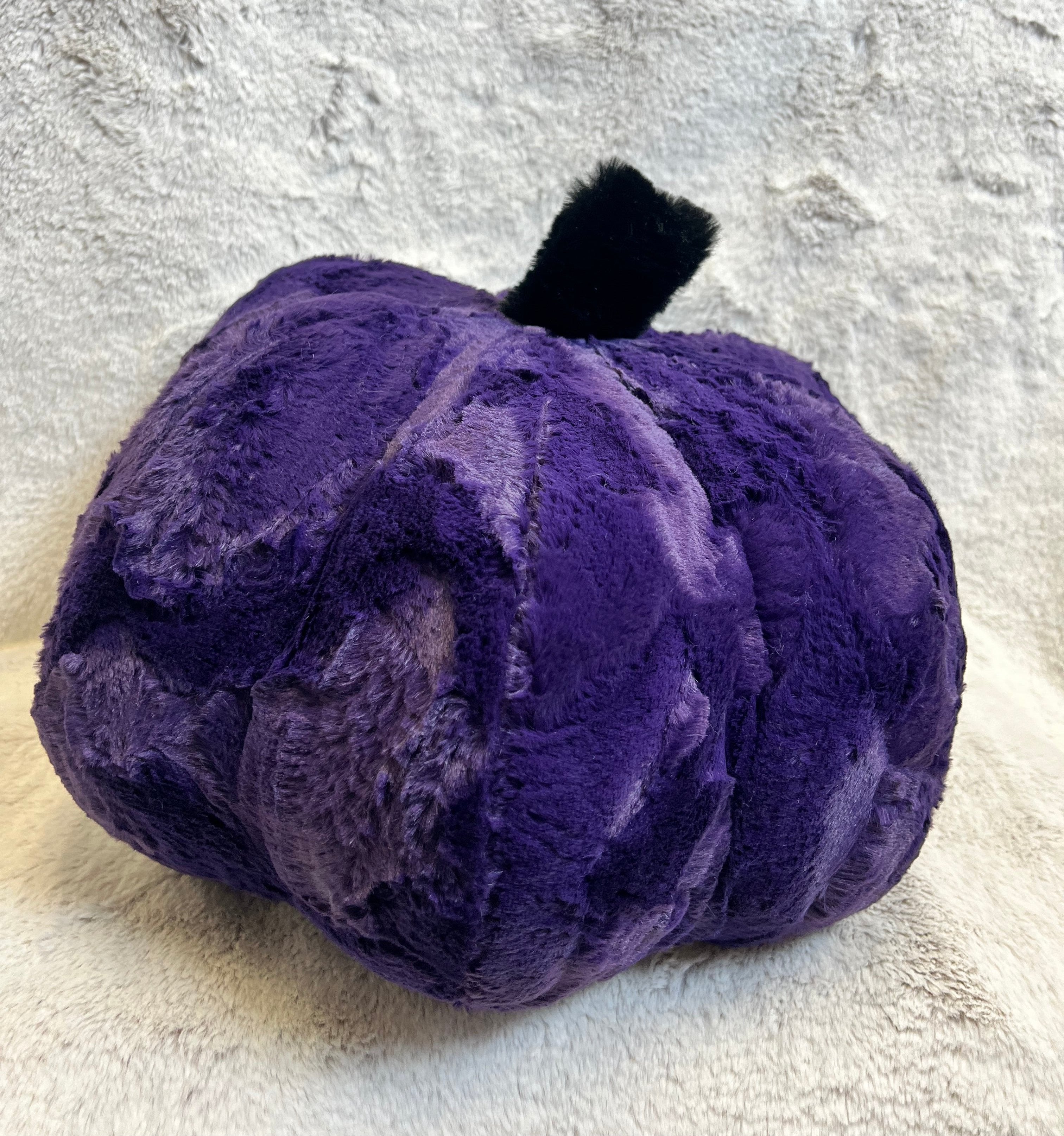 Ready to Ship! Eggplant Hide Pumpkin Stuffie Country Stitched