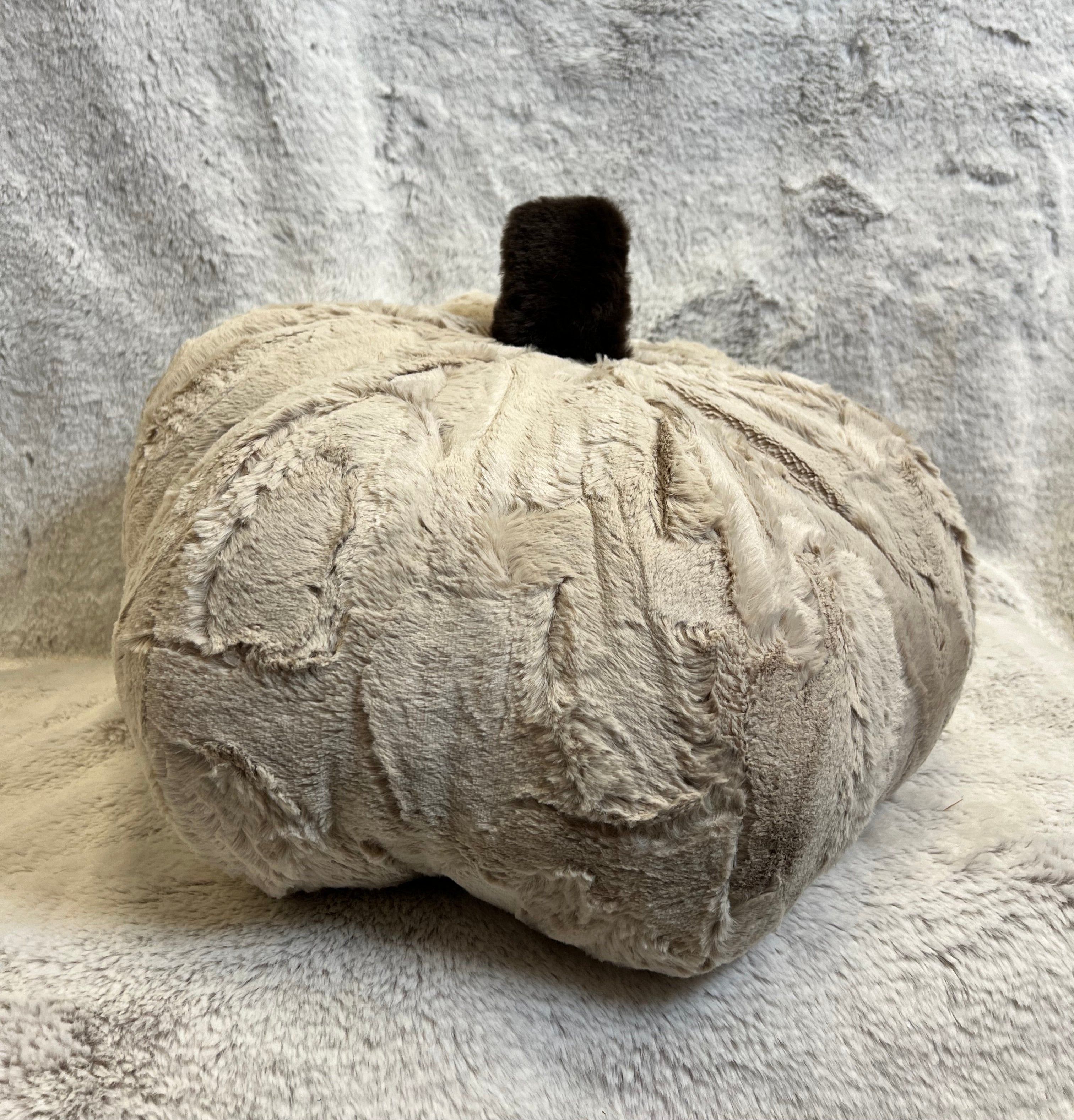 Ready to Ship! Champagne Hide Pumpkin Stuffie Country Stitched