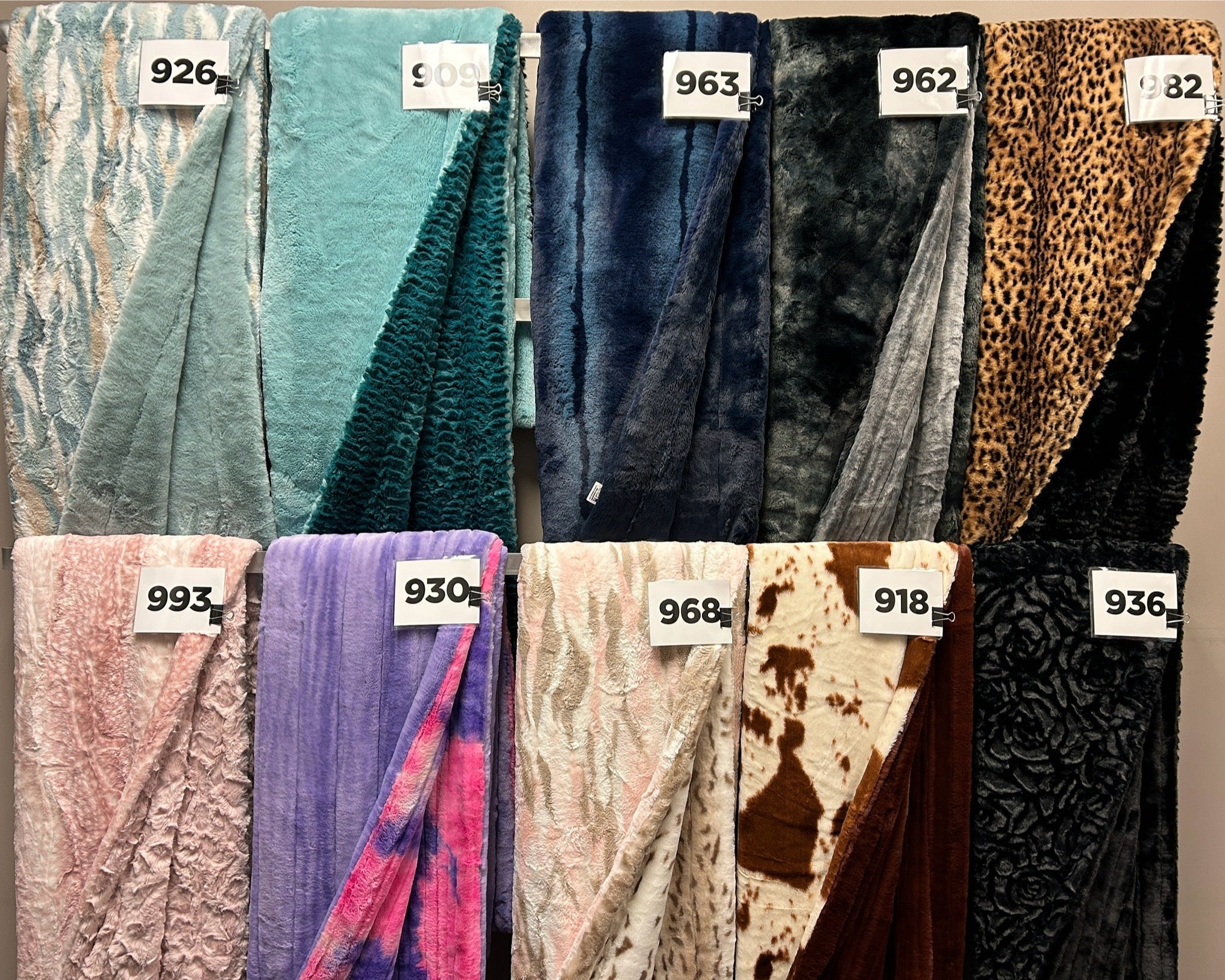 Throw size Double Sided Luxe Minky Blankets Ready to Ship Country