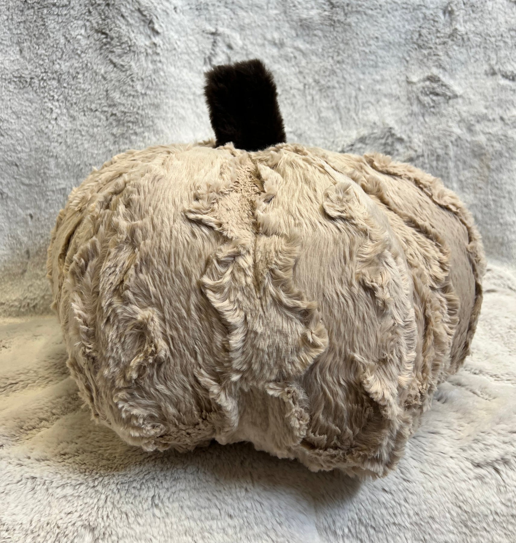 Ready to Ship! Latte Glacier Pumpkin Stuffie Country Stitched