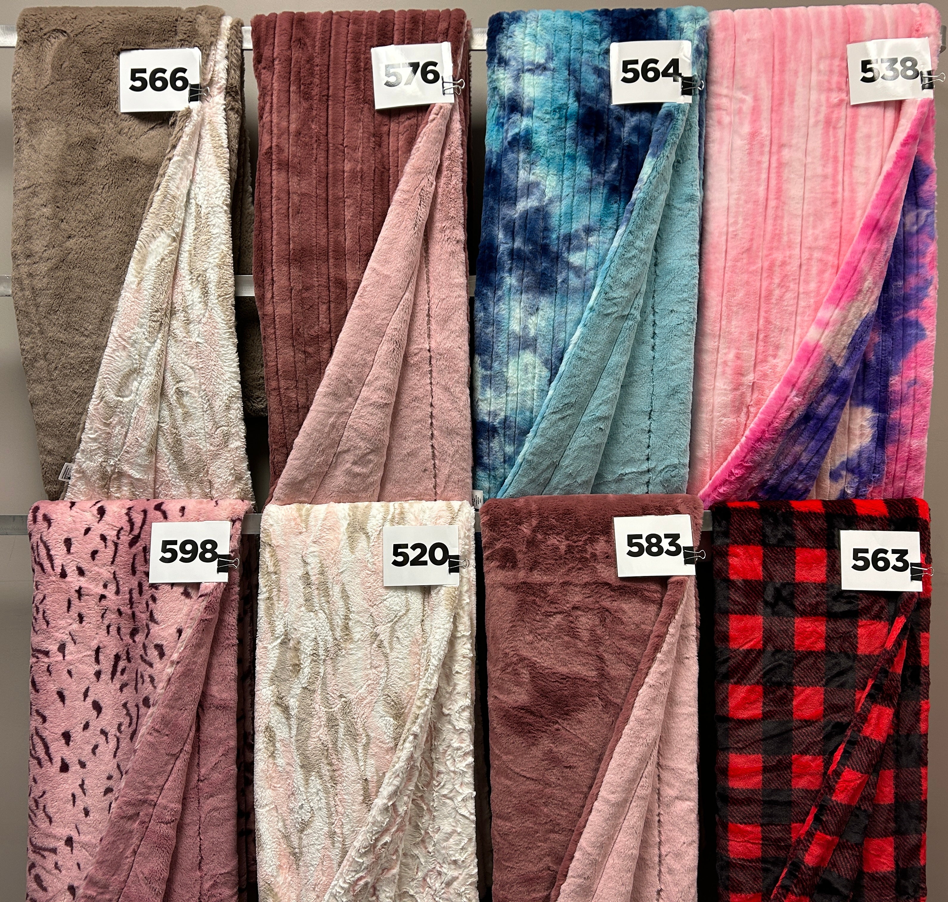 Throw size Double Sided Luxe Minky Blankets Ready to Ship Country